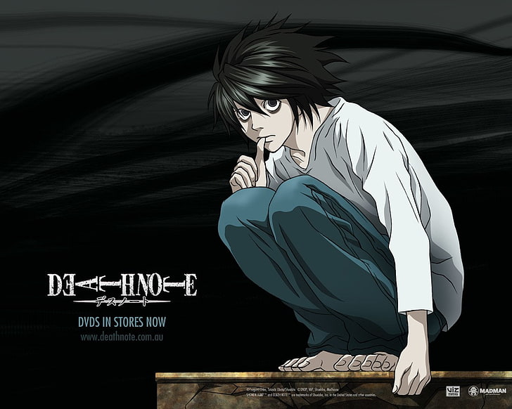 Deathnote L digital wallpaper, Anime, Death Note, one person
