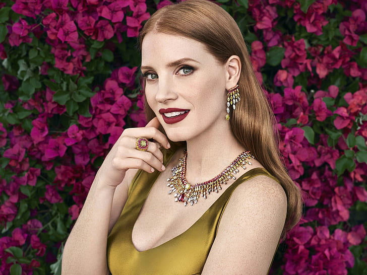 Actresses, Jessica Chastain, Green Eyes, Redhead