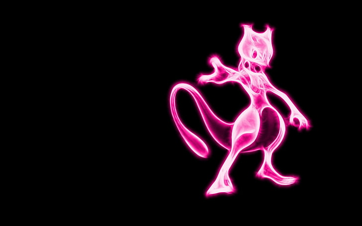 Pokemon character illustration, Pokémon, Mewtwo (Pokémon), illuminated, HD wallpaper