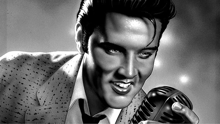 HD wallpaper: Elvis Presley Drawing HD, fancy, microphone, singing |  Wallpaper Flare