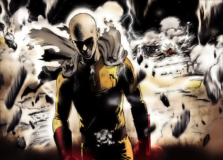 One Punch Man Saitama, One-Punch Man, anime, group of people, HD wallpaper