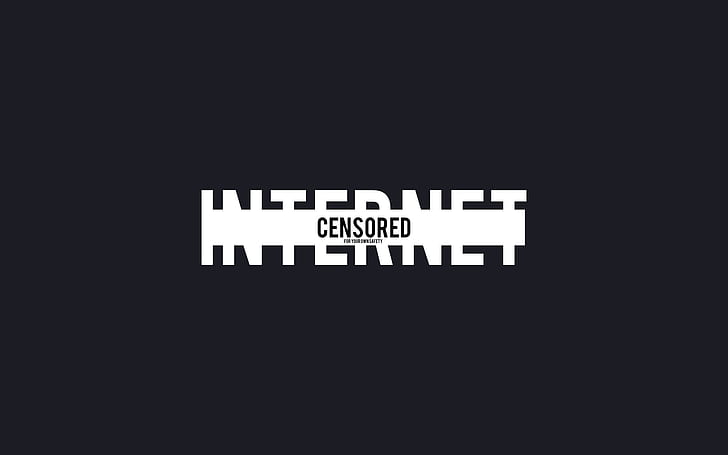 Censored, Internet, minimalism, HD wallpaper