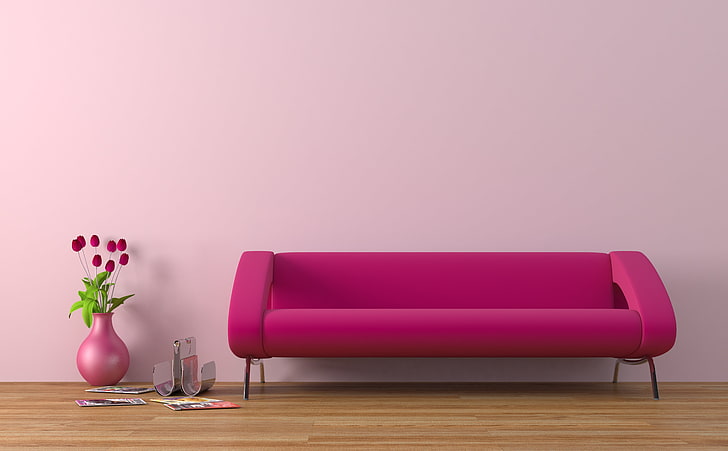 Sofa Pink Architecture Interior, Is Pink Sofa Free