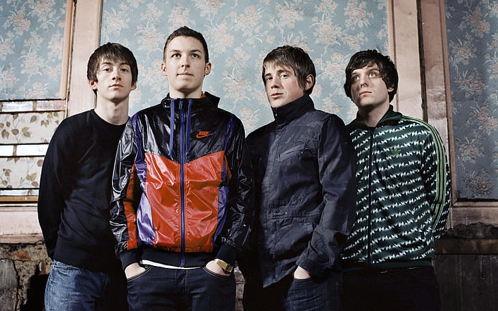 HD wallpaper: Arctic Monkeys Band, men's black long sleeves and blue denim  jean outfit; blue and orange nike jacket and black pant outfit; black full  zip jacket and black denim pant outfit;
