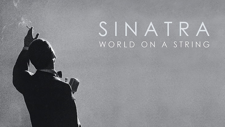 Sinatra world on a string poster, Frank Sinatra, music, suits