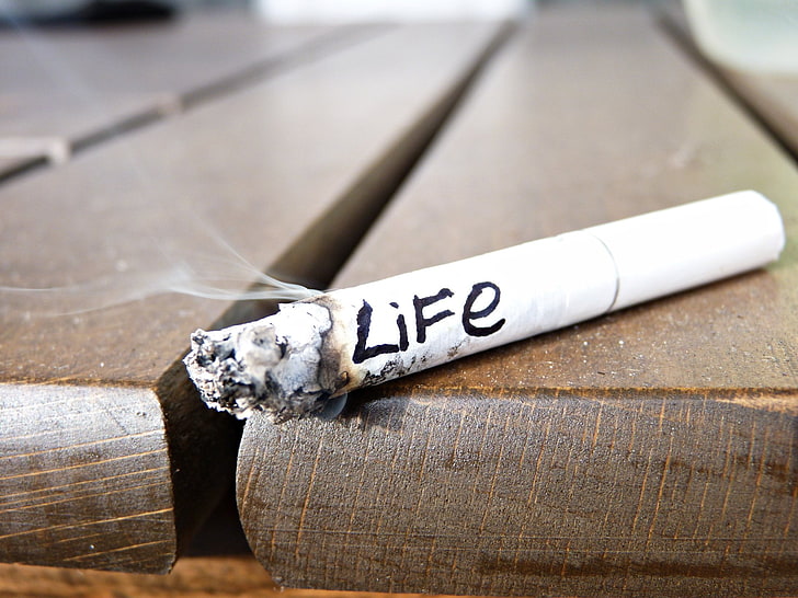 white cigarette stick, Humor, Sadic, Anti, Death, Life, Motivational, HD wallpaper