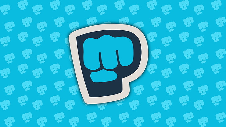 blue and white letter P logo, Pewdiepie, YouTube, communication