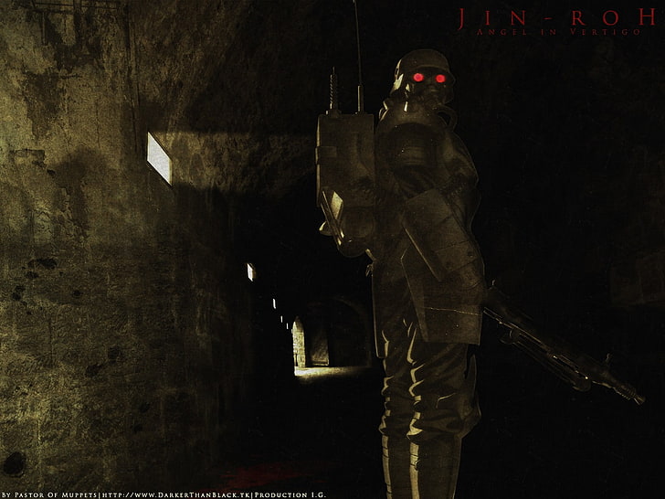 Jin-Roh, power armor, night, three quarter length, people, representation, HD wallpaper