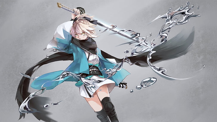 Fate Series, Fate/Grand Order, Okita Souji, Sakura Saber, one person, HD wallpaper