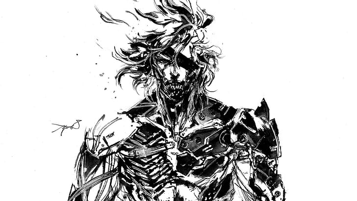 man anime character clip art, Gamer, Metal Gear, Metal Gear Rising: Revengeance, HD wallpaper