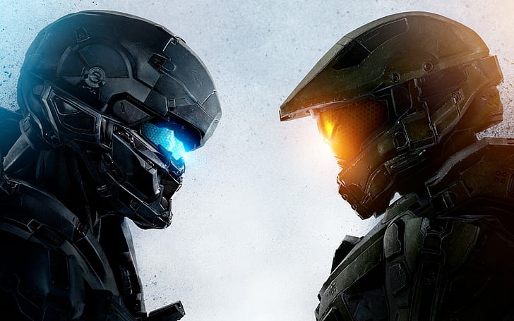 Halo 5, video games, artwork, Spartan Locke, Master Chief, HD wallpaper