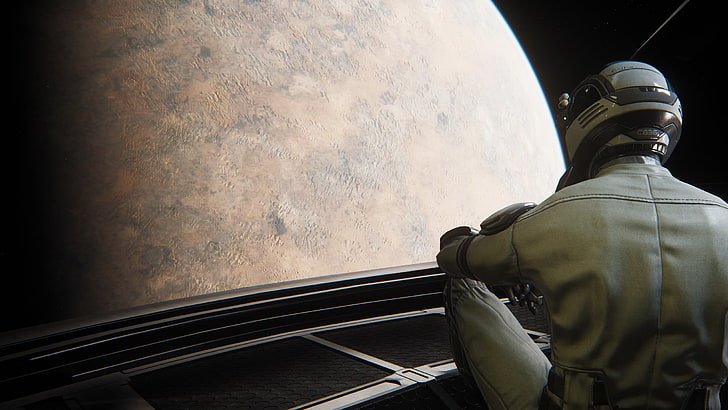 Star Citizen, video games, one person, rear view, transportation