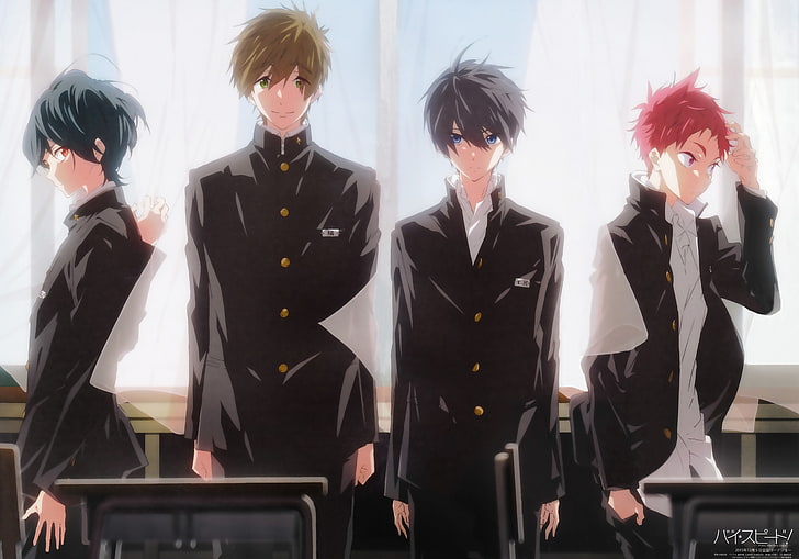 HD wallpaper: anime guys, boy school uniform, three quarter length, standing  | Wallpaper Flare
