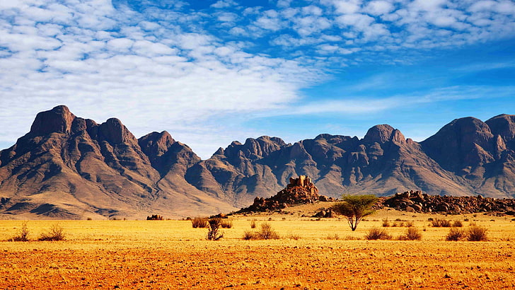 African Savannah Desert Mountains, Sky Stones Landscape Ultra Hd Wallpaper For Desktop 3840×2160