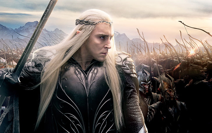 Lee Pace from The Hobbit, Thranduil, elves, The Hobbit: The Battle of the Five Armies, HD wallpaper