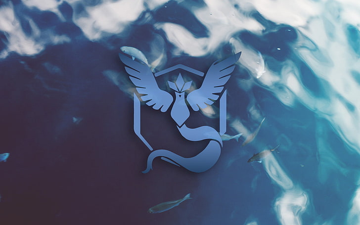 blue, Team Mystic, fish, peace, water, animal, animal themes, HD wallpaper