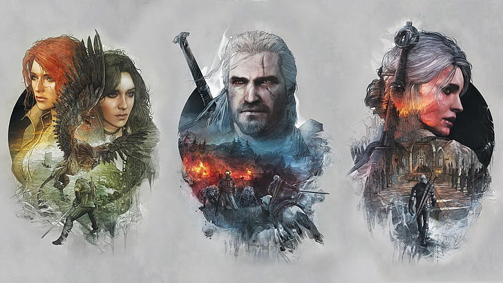 The Witcher digital wallpaper, Geralt of Rivia, The Witcher 3: Wild Hunt
