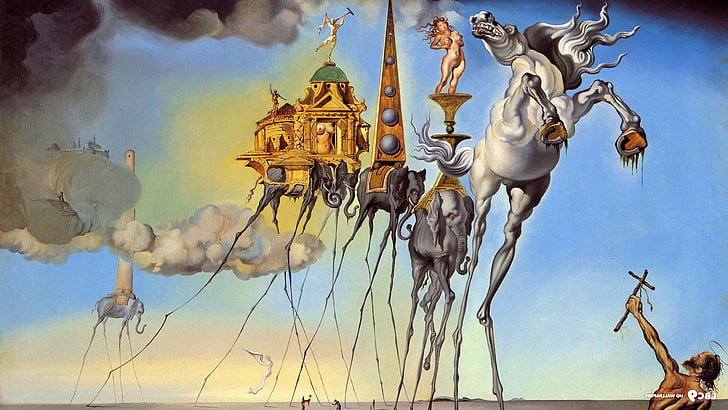 Classic Art, Clocks, fantasy Art, painting, Salvador Dalí, HD wallpaper