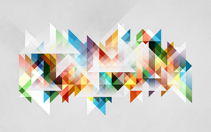 Hd Wallpaper Geometric Painting Abstraction Geometry Shapes Colors