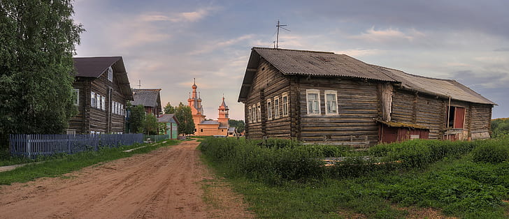 Russia, house, wood, church, HD wallpaper