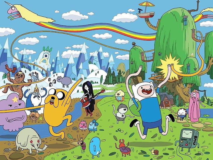 Adventure Time digital wallpaper, Cartoon Network, Jake the Dog, HD wallpaper