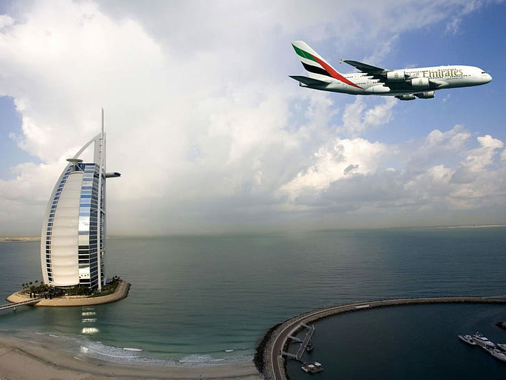 Emirates Dubai Burj Al Arab HD, world, travel, travel and world