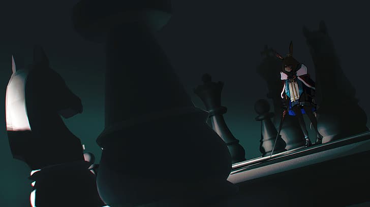 KREA - anime split screen of chess grandmasters
