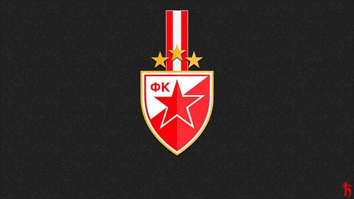 sport, Football, Serbia, red star, logo, crest, Crvena Zvezda, HD wallpaper