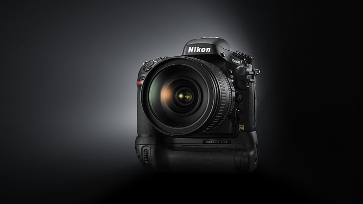 black Nikon DSLR camera, the camera, lens, Nikkor, D800, photography themes, HD wallpaper
