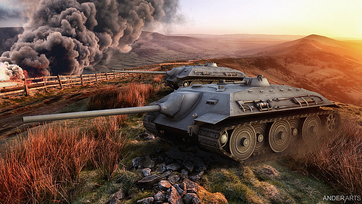 gray military tank illustration, Wallpaper, world of tanks, wot HD wallpaper