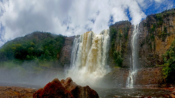 Angel Falls Guayana, Canaima National Park Venezuela Hd Desktop Wallpaper