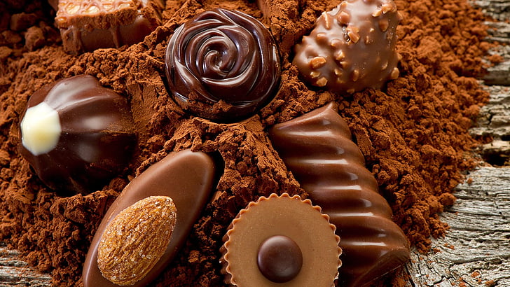 chocolate, brown, food, dessert, sweet, sugar, delicious, tasty, HD wallpaper