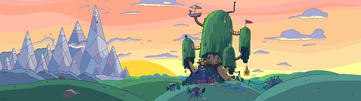 Adventure Time, landscape, ultrawide, cartoon