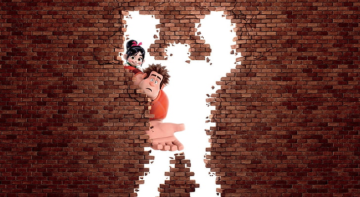 Wreck It Ralph Animation Movie, Wreck it Ralph digital wallpaper