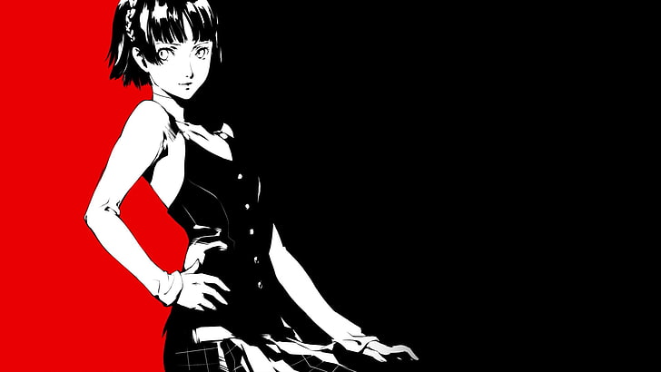 Persona, Persona 5, Makoto Niijima, studio shot, one person, HD wallpaper