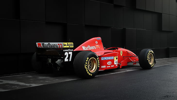 Ferrari, Formula 1, Marlboro, race cars, red cars, pioneer (logo)