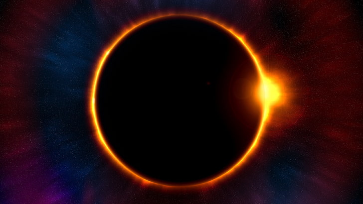 solar eclipse, astronomical object, circle, celestial event, HD wallpaper