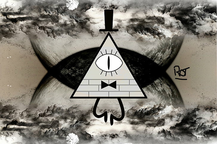 TV Show, Gravity Falls, Bill Cipher, Cartoon, no people, day