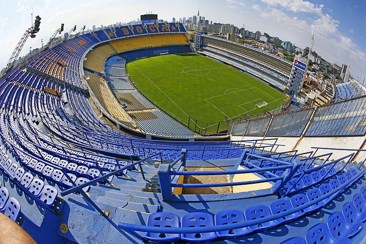 soccer stadium, La Bombonera, soccer pitches, Argentina, Boca Juniors, HD wallpaper
