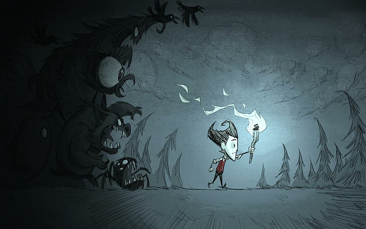 Don't Starve Drawing Sketch Monster Torch HD, video games