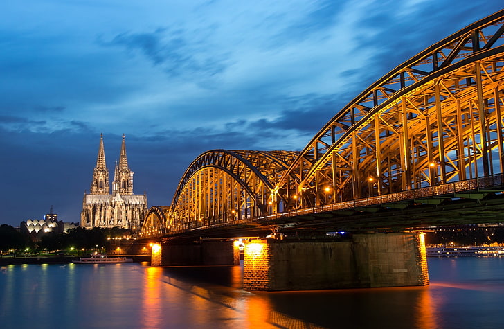 Hohenzollern Bridge, Rhine river, Cologne..., Europe, Germany, HD wallpaper