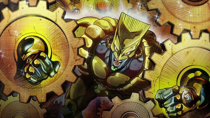 yellow character illustration, JoJo's Bizarre Adventure: Stardust Crusaders HD wallpaper
