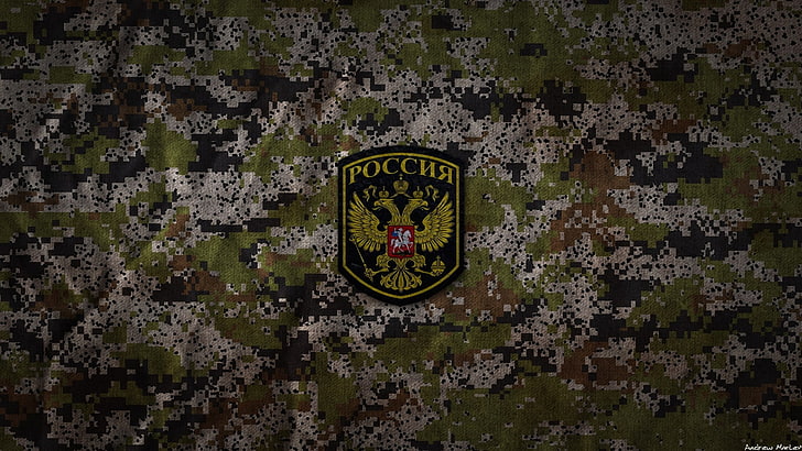 POCCNR patch, army, Russian Army, camouflage, military, communication, HD wallpaper