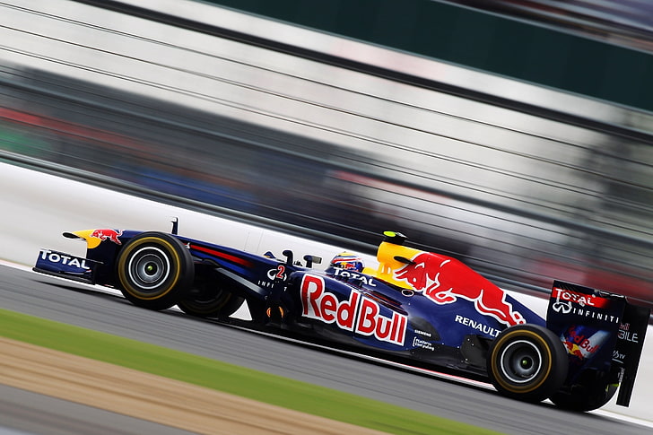 blue and red Renault Red Bull Formula-1 race car, Speed, The car, HD wallpaper