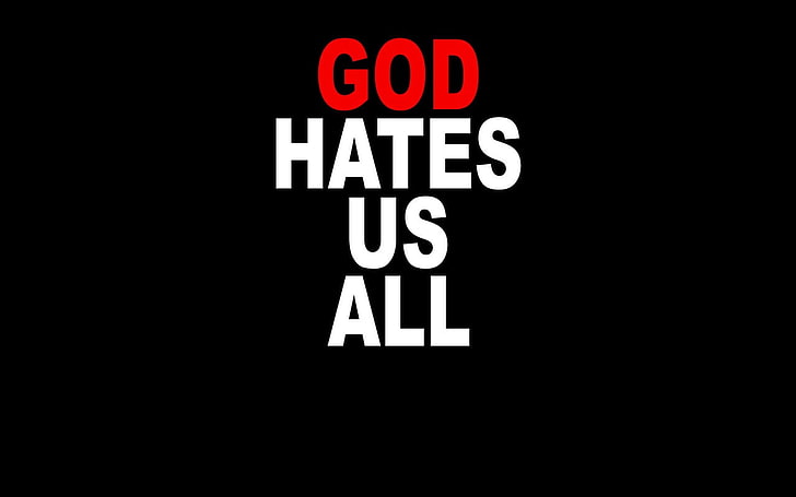 red and white god hates us all text, Californication, quote, religion, HD wallpaper
