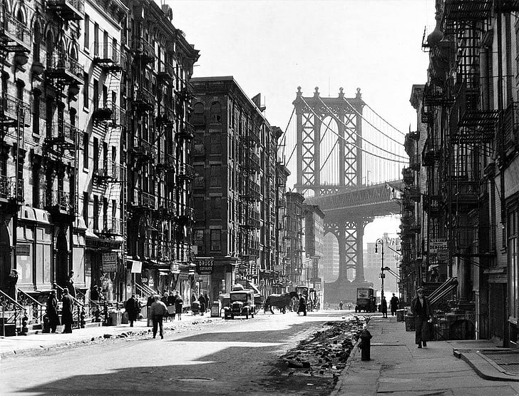 monochrome, New York City, street style, black, white, old