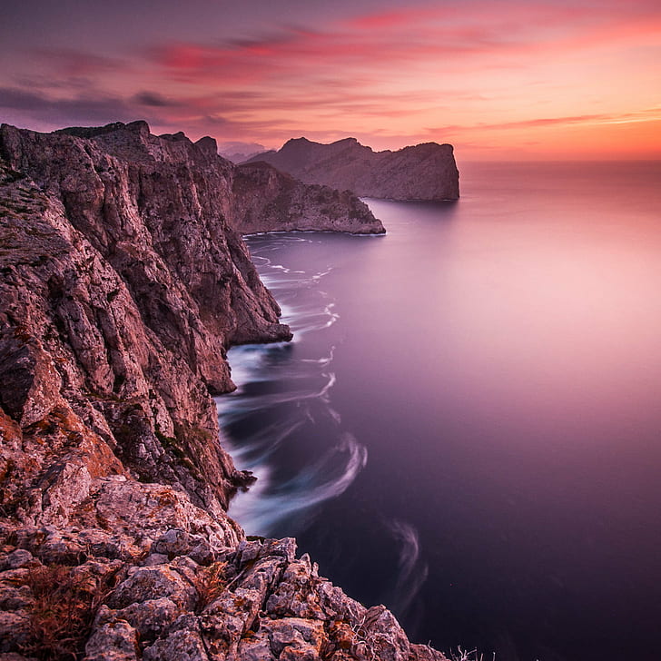 gray and brown mountain photo during sunset, Memory, Day, Mallorca, HD wallpaper