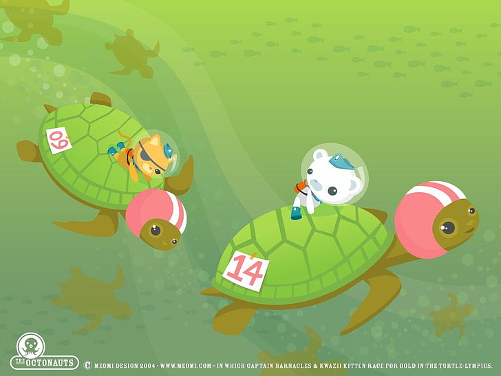 HD wallpaper: two green turtle vector artworks, TV Show, The Octonauts,  Bear | Wallpaper Flare