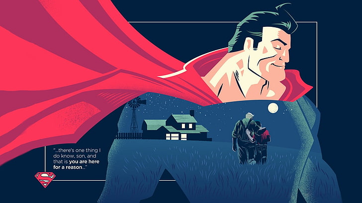 Superman digital wallpaper, DC Comics, quote, superhero, one person, HD wallpaper