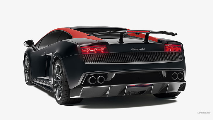 black and red car amplifier, Lamborghini Gallardo, black cars